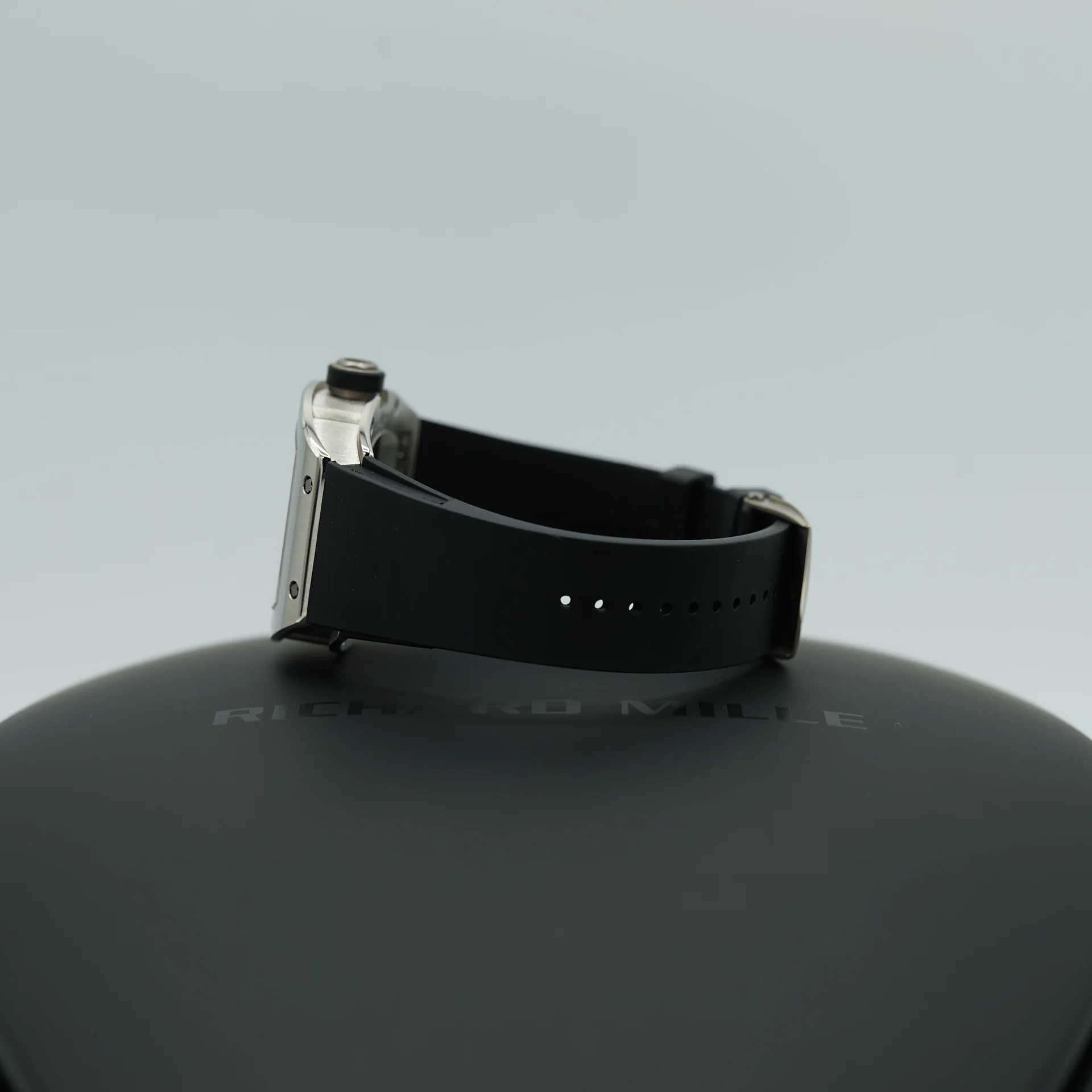 Richard Mille RM005 White Gold 38 mm x 45 mm Transparent Dial White Gold Rubber Strap For Sale